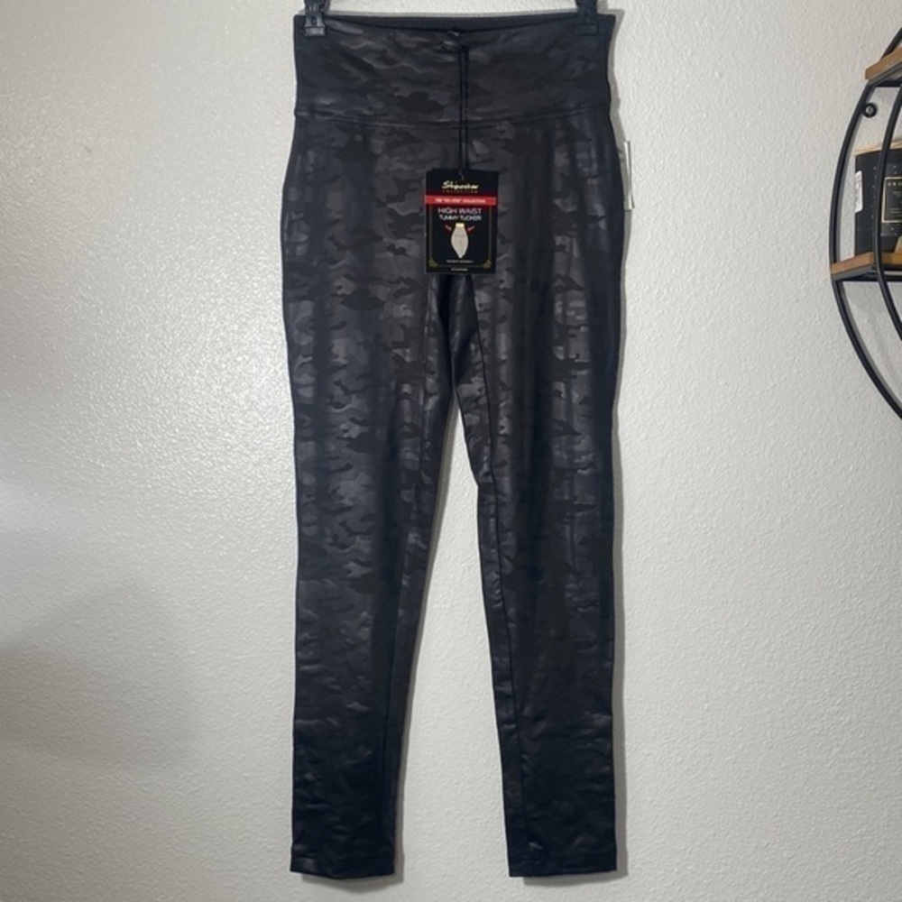 Shinestar High Waist Tummy Tuck Leggings Medium Black NWT - Picture 2 of 5